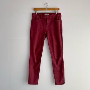 Madewell Red High Riser Skinny Skinny Jeans - 29